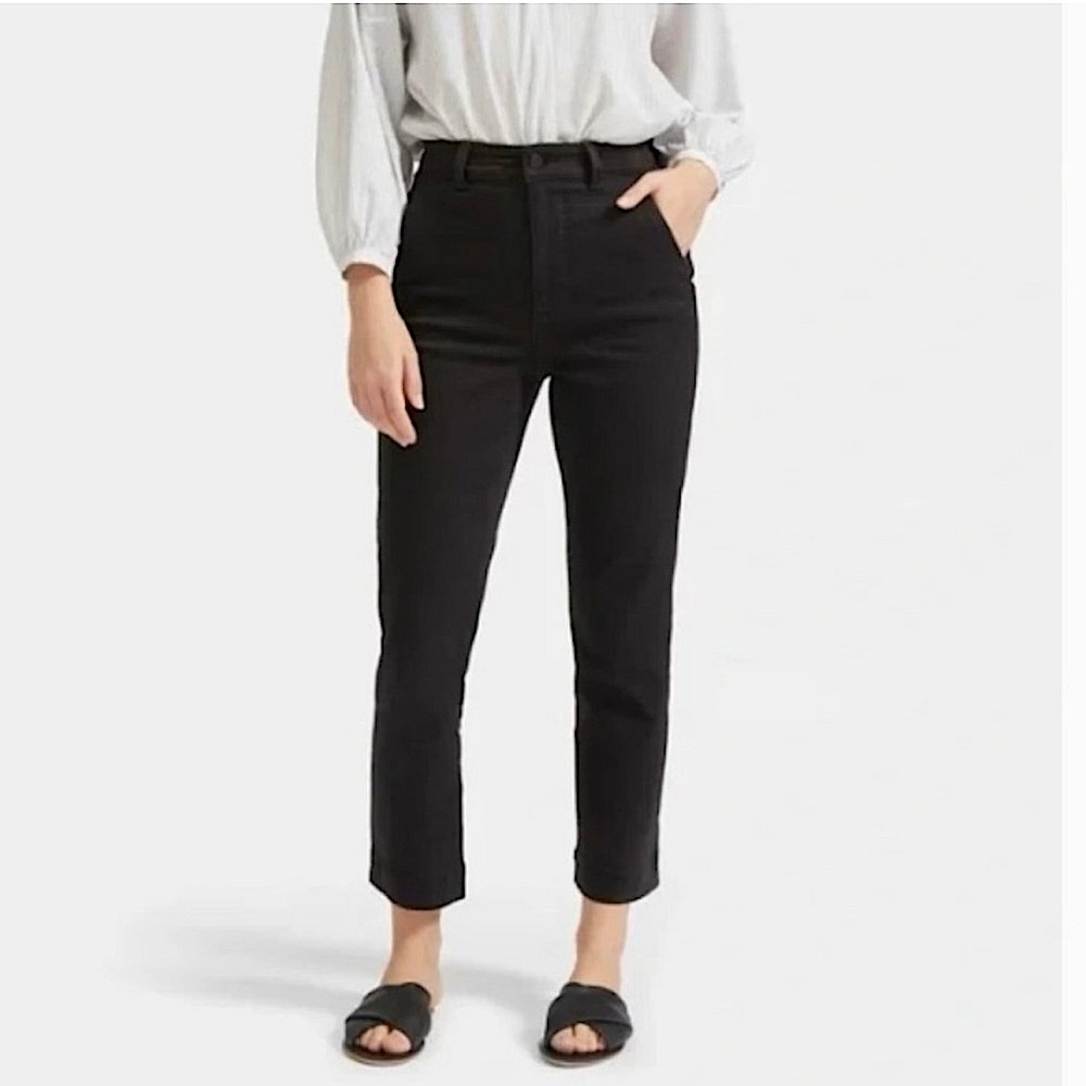 Everlane Black Straight Leg Crop Short Pants Size 2